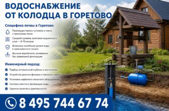 Водоснабжение от колодца в Горетово
