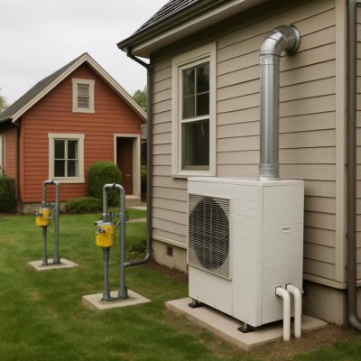 Отопление двух домов на участке