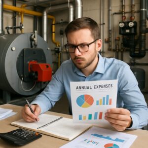 Годовые расходы на обслуживание котельной