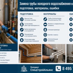 Замена трубы холодного водоснабжения в частном доме