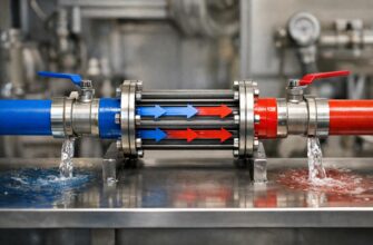 Проточная двухтрубная система с попутным движением воды