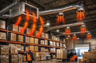 Воздушные системы отопления склада