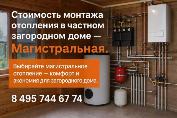 Стоимость монтажа отопления в частном загородном доме — Магистральная