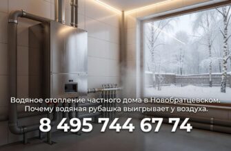 Водяное отопление частного дома в Новобратцевском