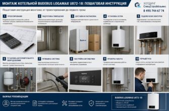 Монтаж котельной Buderus Logamax U072-18