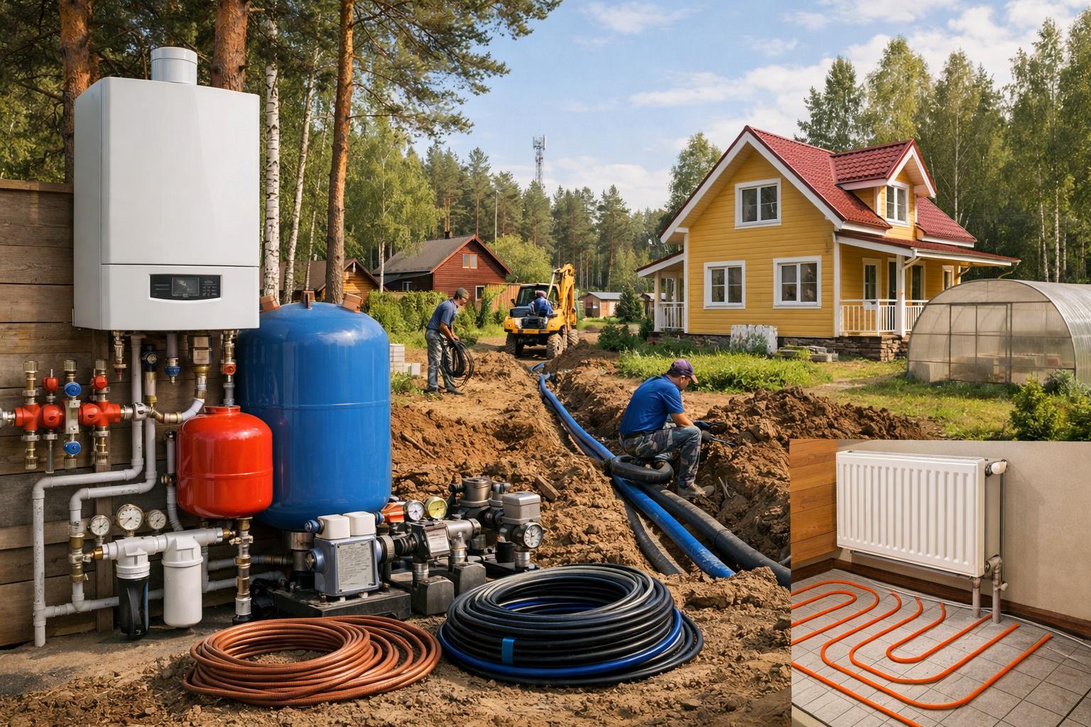 Услуги отопления водоснабжения от ООО Холдинг СпецСтройАльянс — надежный выбор для СНТ Выстрел