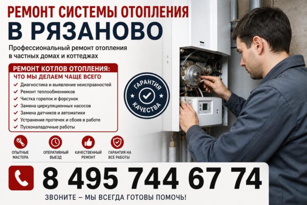 Ремонт системы отопления в Рязаново