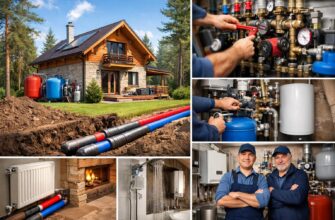 Отопление и водоснабжение частного загородного дома