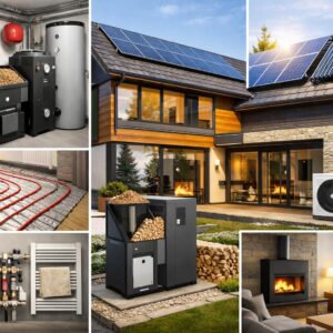 Комбинированное современное отопление частного дома