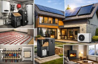 Комбинированное современное отопление частного дома