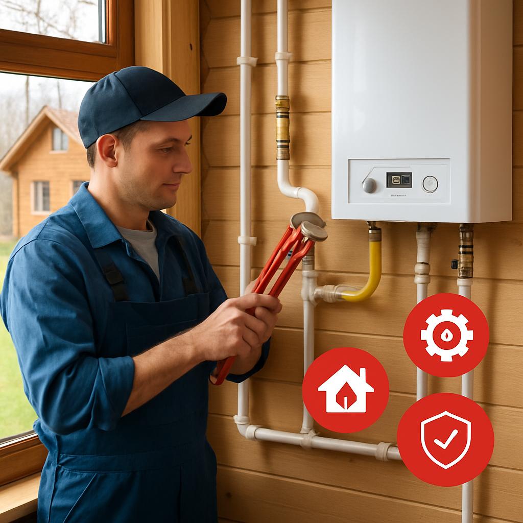 Установка газового отопления дачи