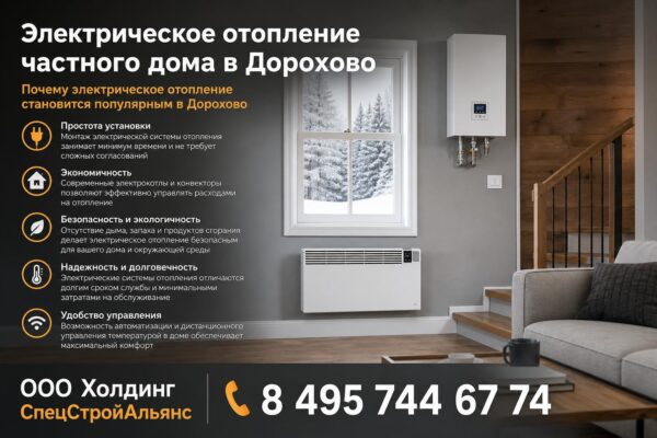 Электрическое отопление частного дома в Дорохово