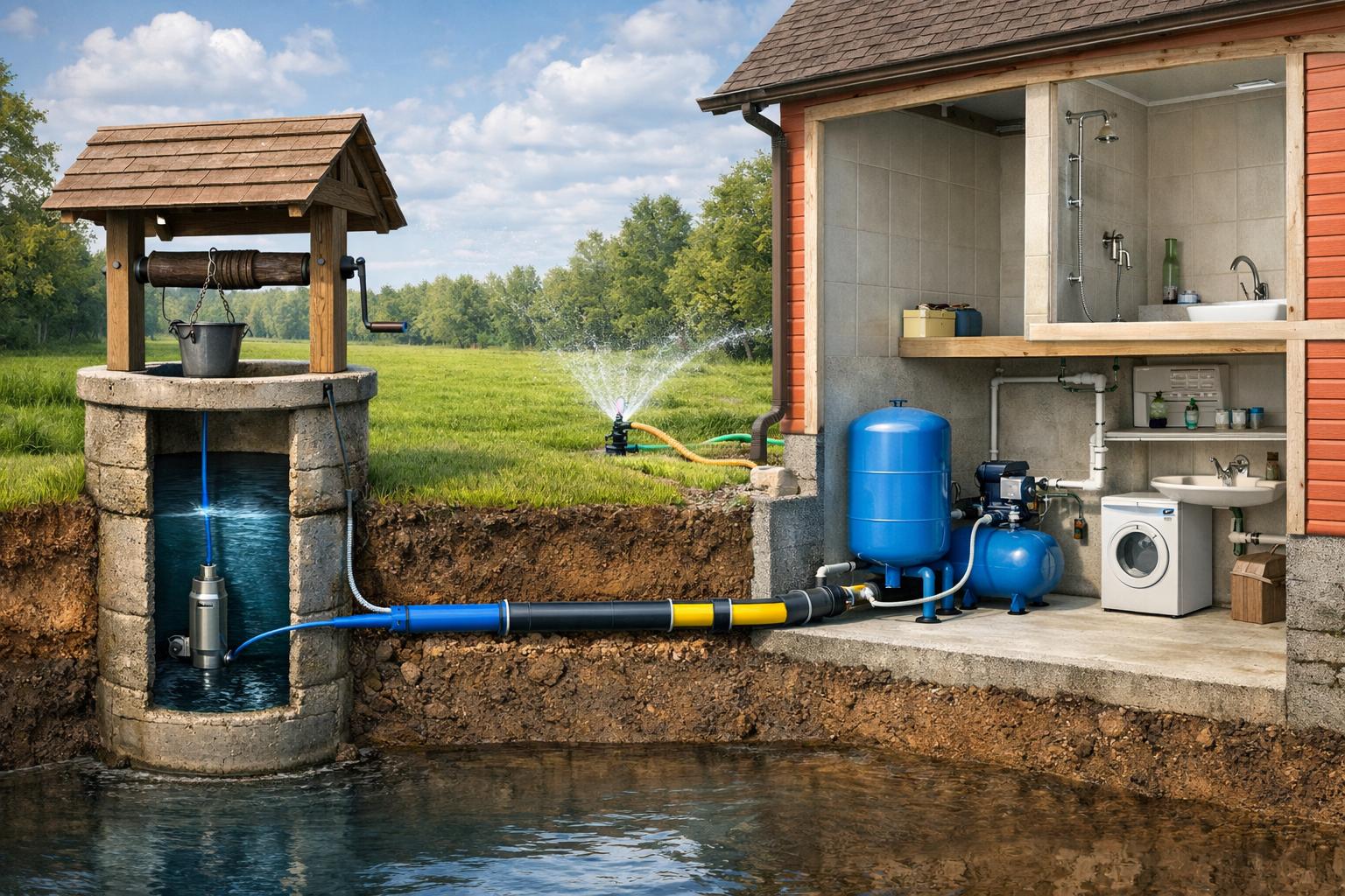 Как работает водоснабжение из колодца в Лыткино: простая схема для домовладельца