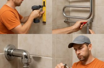 Установка полотенцесушителя в частном доме