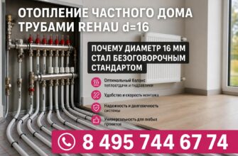 Отопление частного дома трубами Rehau d=16