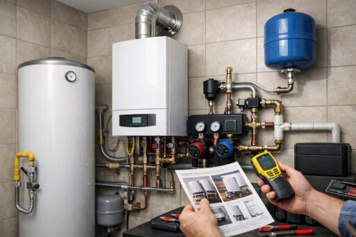 Газовый котел в бойлерной частного дома