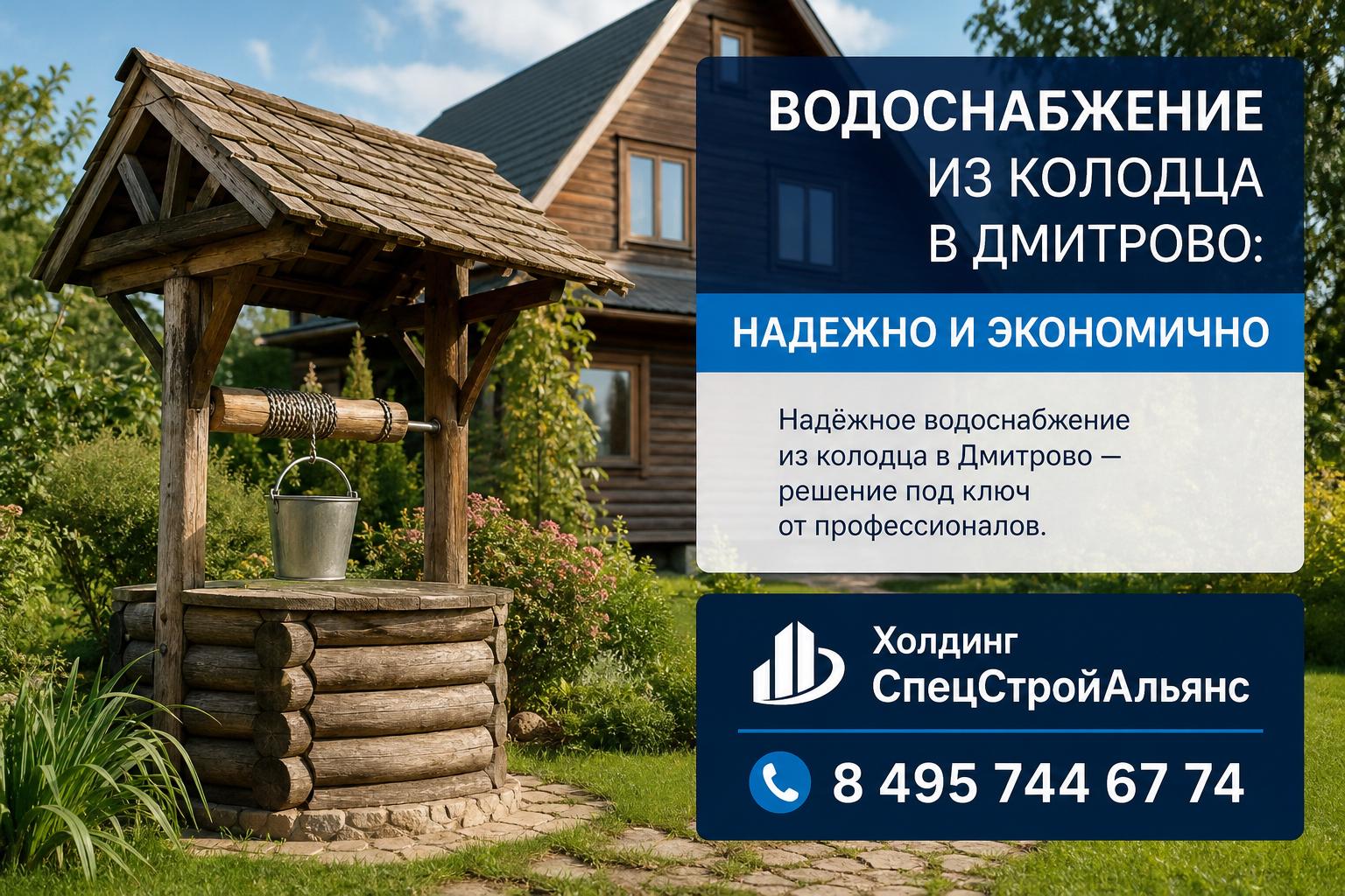 Надёжное водоснабжение из колодца в Дмитрово — решение под ключ от профессионалов Надёжное водоснабжение из колодца в Дмитрово — решение под ключ от профессионалов