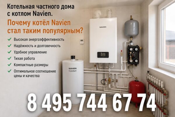 Котельная частного дома с котлом Navien