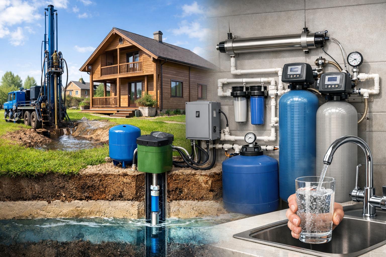 Индивидуальное водоснабжение в Юрлово от «Инженерные коммуникации» — чистая вода для вашего дома под ключ
