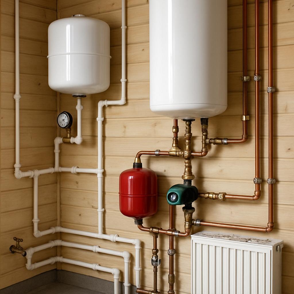 Водопровод и отопление на даче