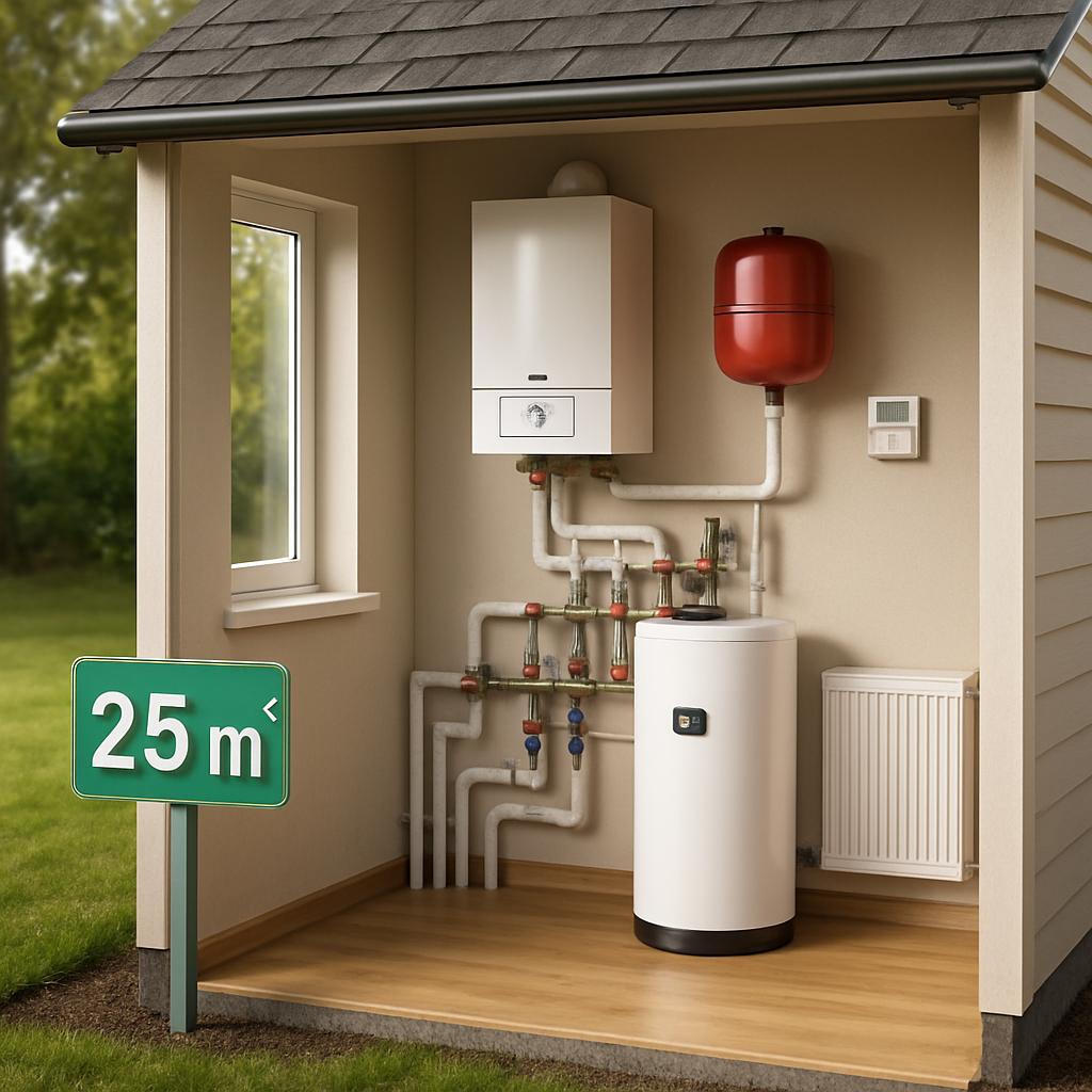 Отопления дома площадью 25 кв.м