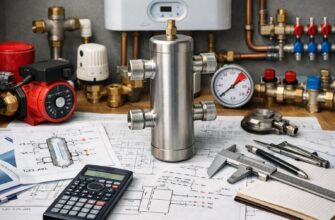 Расчет гидравлического разделителя (гидрострелки)