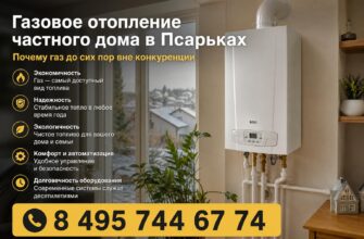 Газовое отопление частного дома в Псарьках