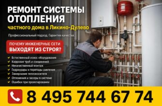 Ремонт и модернизация системы отопления частного дома в Ликино-Дулево