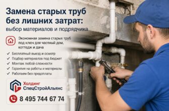 Замена старых труб без лишних затрат