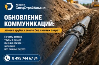 Обновление коммуникаций: замена трубы в земле