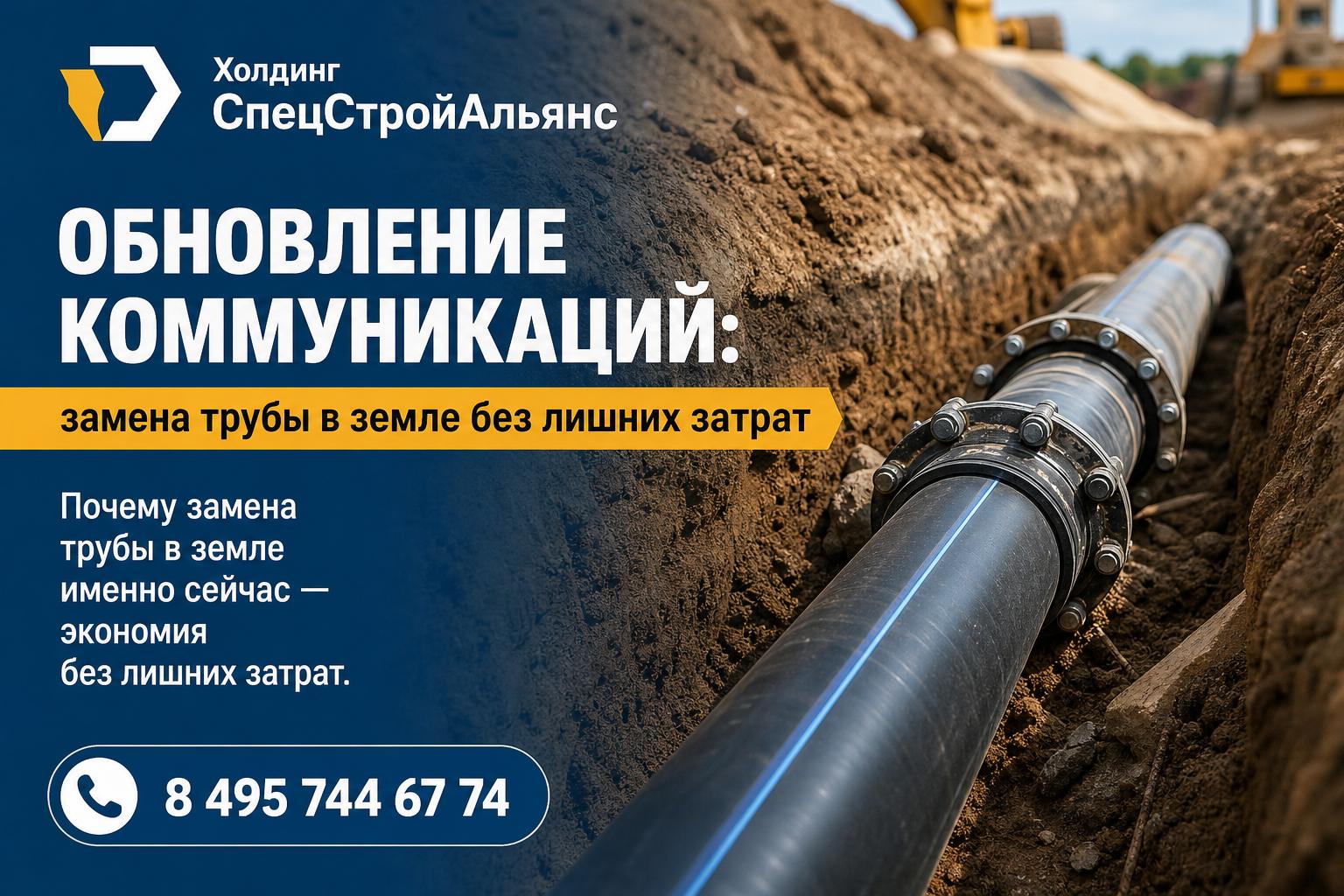 Почему замена трубы в земле именно сейчас — экономия без лишних затрат