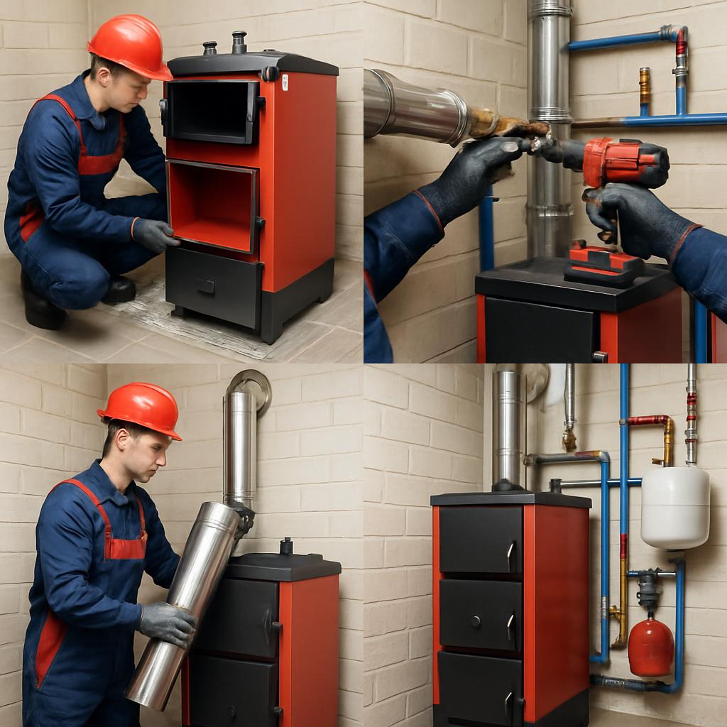 Монтаж дровяного котла: для дома