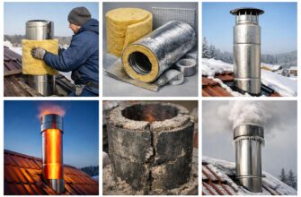 Утепление дымохода