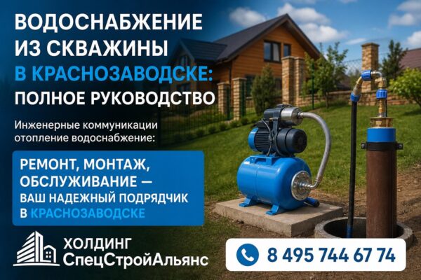 Водоснабжение из скважины в Краснозаводске