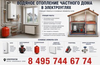 Водяное отопление частного дома в Электроуглях