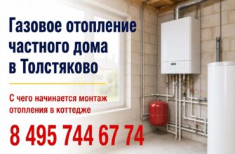 Газовое отопление частного дома в Толстяково