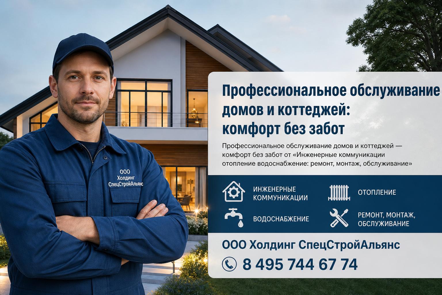 Профессиональное обслуживание домов и коттеджей — комфорт без забот от «Инженерные коммуникации отопление водоснабжение: ремонт, монтаж, обслуживание» Профессиональное обслуживание домов и коттеджей — комфорт без забот от «Инженерные коммуникации отопление водоснабжение: ремонт, монтаж, обслуживание»
