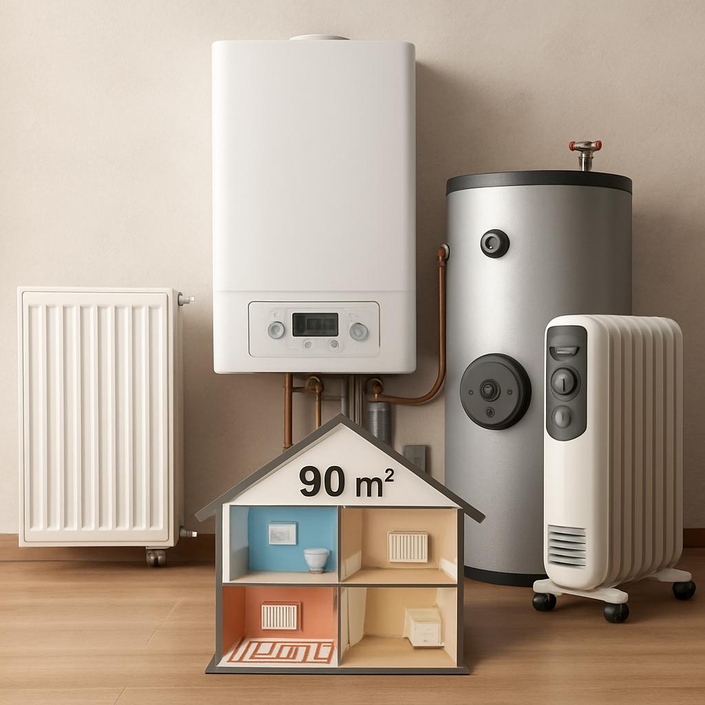 Отопление дома площадью 90 кв.м