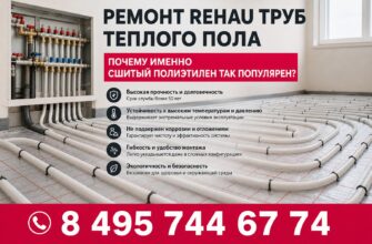 Пробили трубу теплого пола Rehau