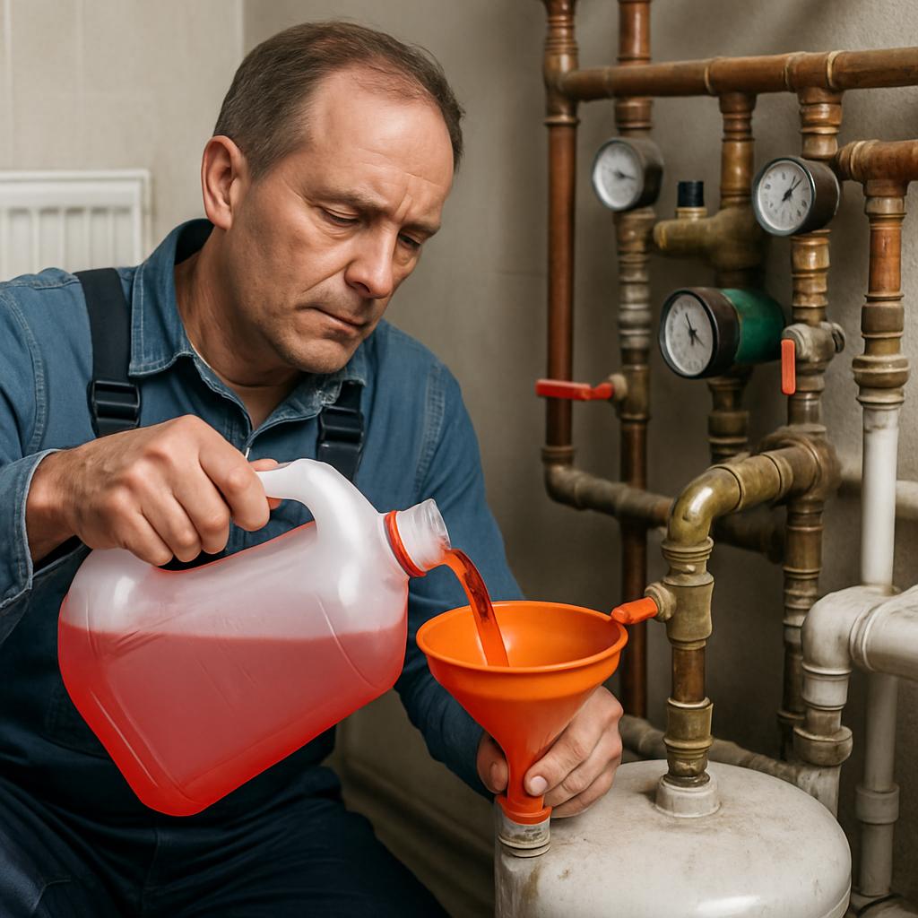 Замена антифриза в водяном отоплении