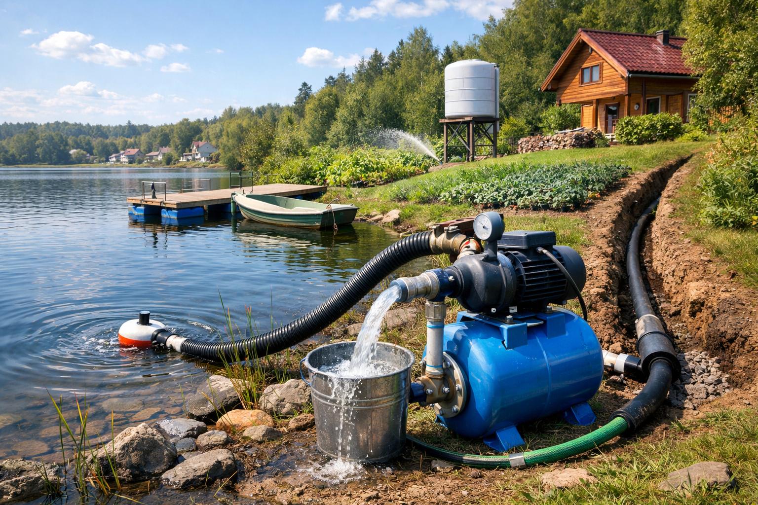 Почему Водоснабжение из водоема — выгодное решение для дачи и поселка Почему Водоснабжение из водоема — выгодное решение для дачи и поселка