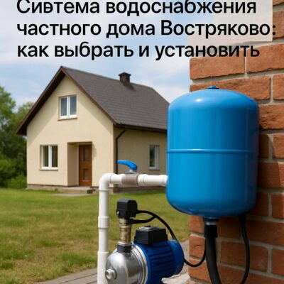 Система водоснабжения частного дома в Востряково