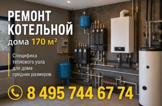 Ремонт котельной в загородном доме 170 м²