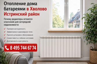 Отопление дома батареями в Хволово