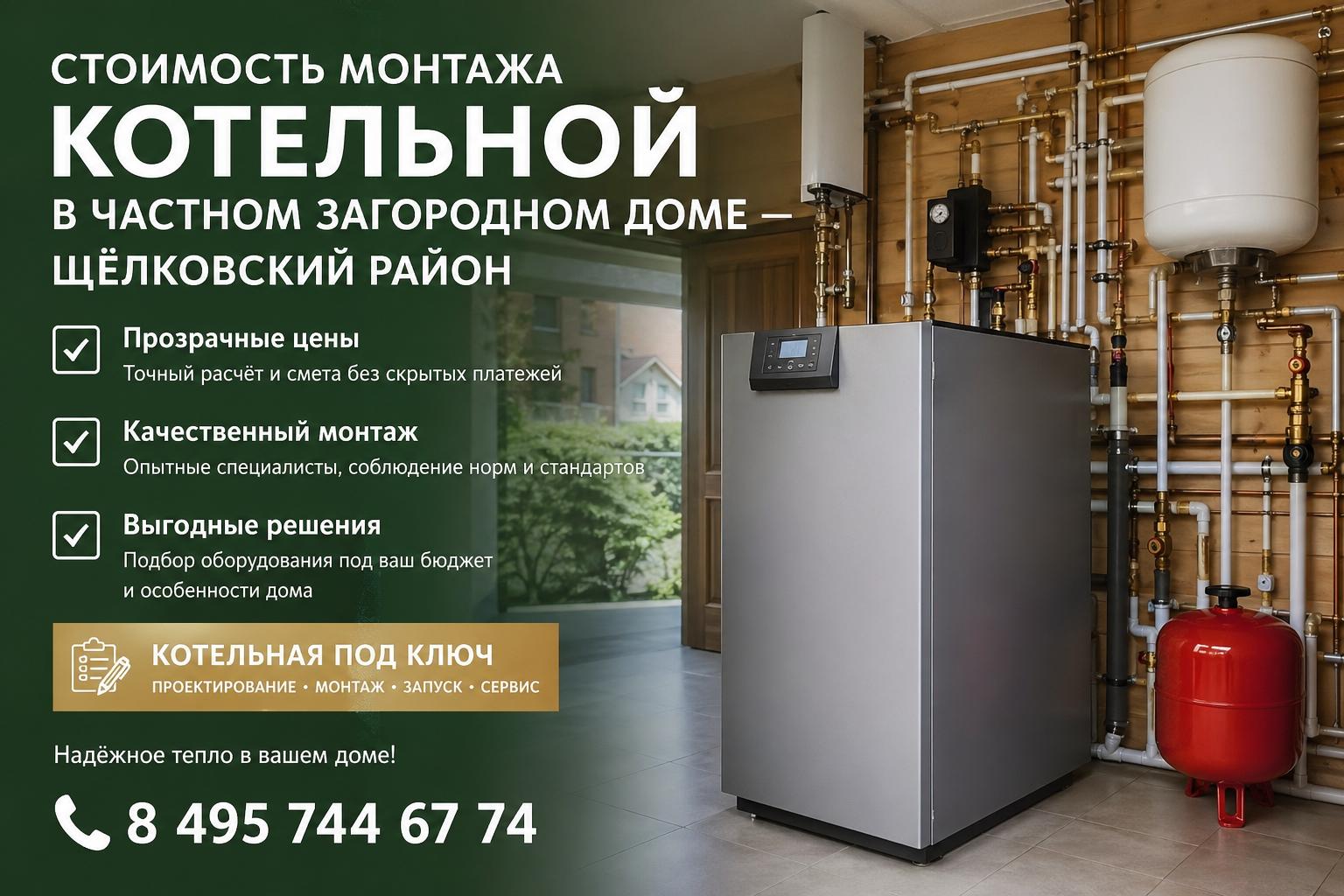 Стоимость монтажа котельной в частном доме в Щёлковском районе — прозрачные цены и выгодные решения