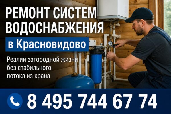 Ремонт систем водоснабжения в Красновидово