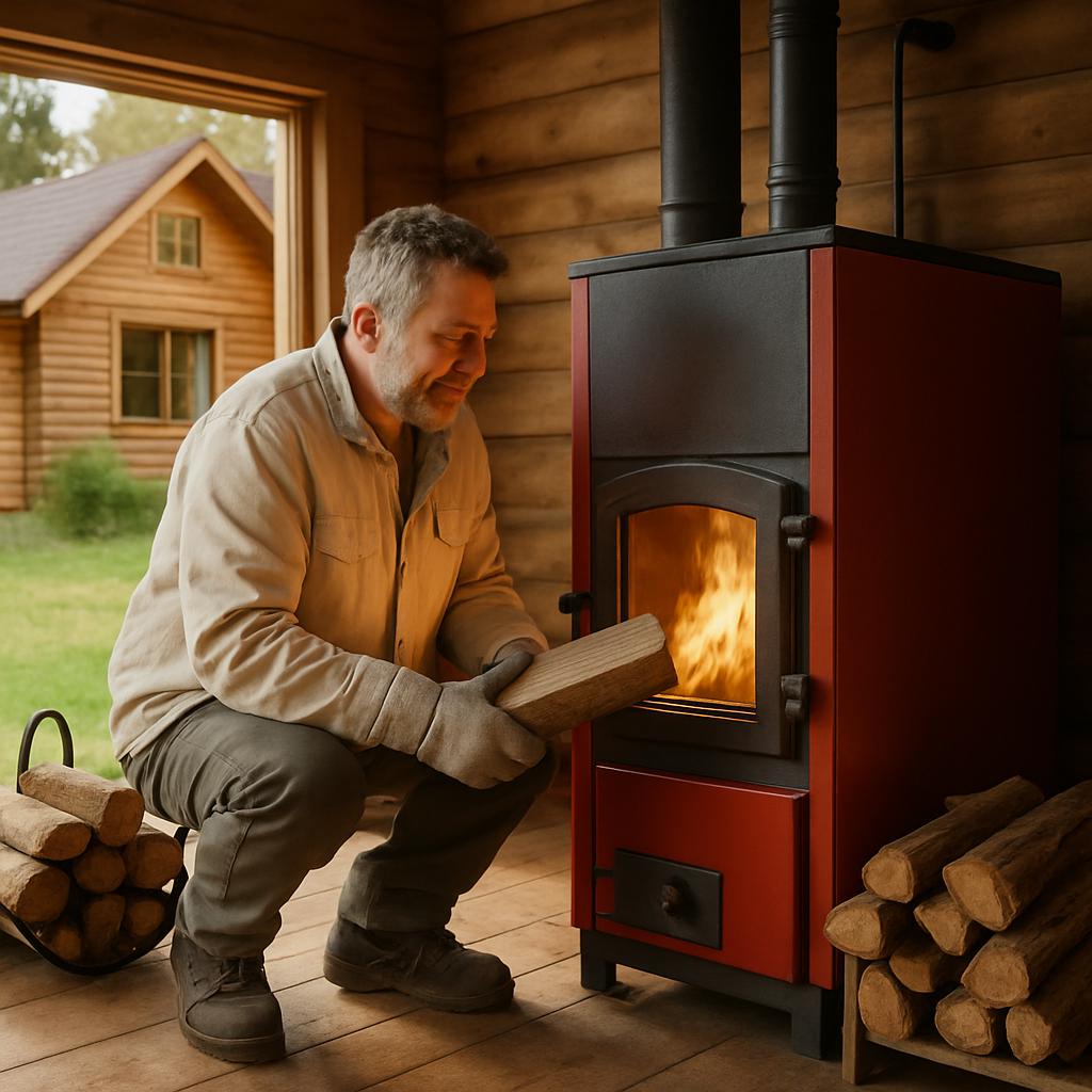 Отопление дачи дровяным котлом