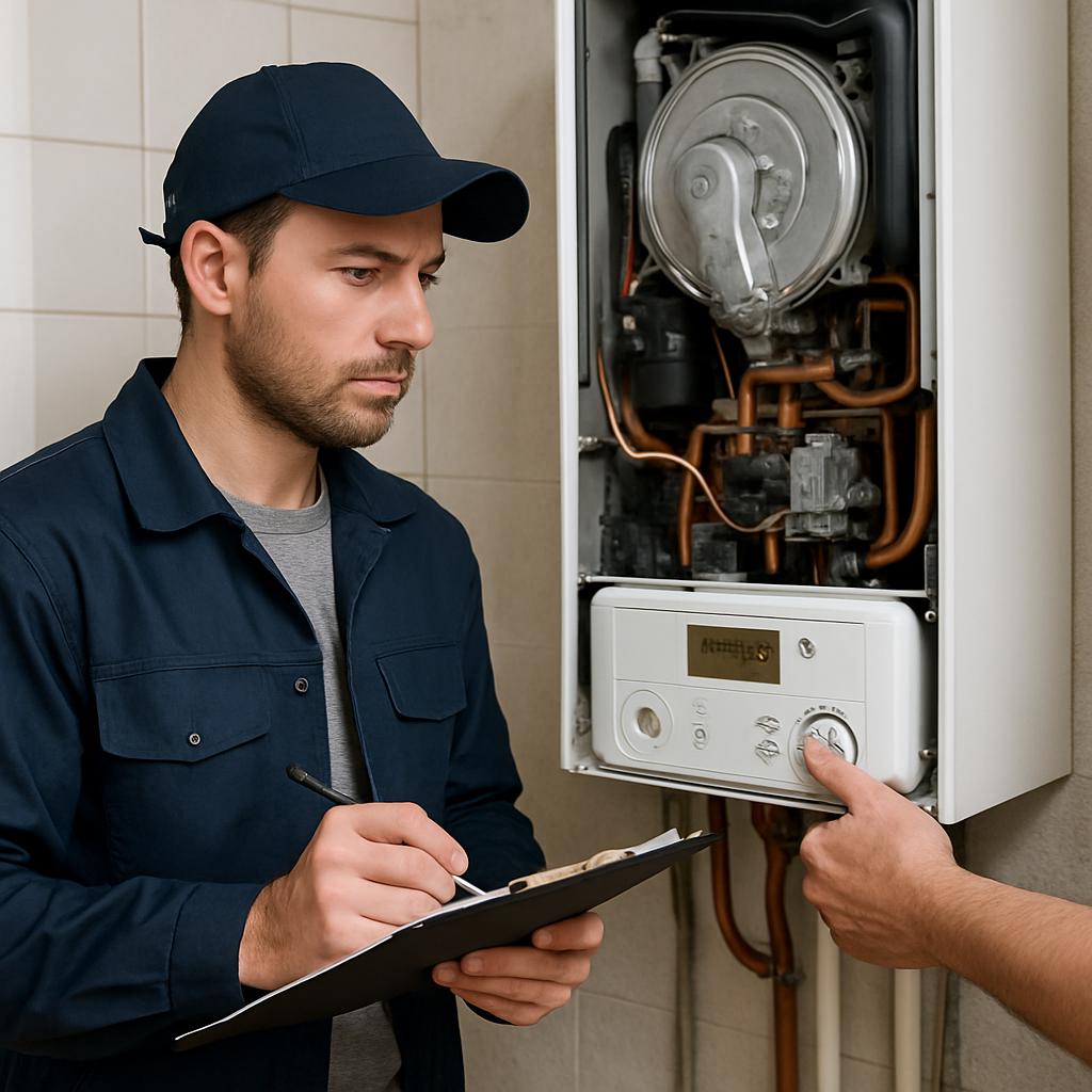 При включении горячей воды котел отключается