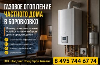 Газовое отопление частного дома в Боровково