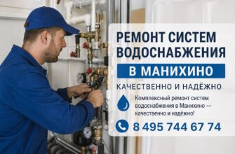 Ремонт систем водоснабжения в Манихино